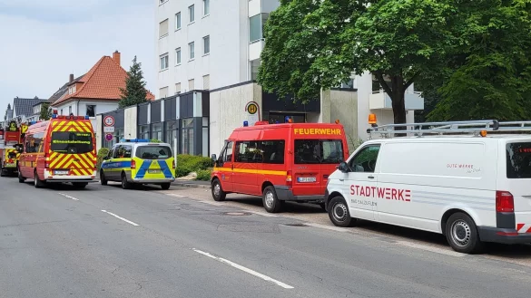 Die Beetstra&szlig;e wurde f&uuml;r den Einsatz teilweise abgesperrt. - &copy; Freya K&ouml;hring