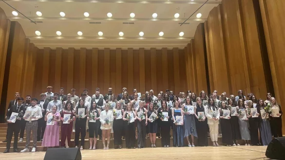 Die Abschlussfeier des sechsten Abiturjahrgangs der Gesamtschule Aspe in der Konzerthalle. - &copy; Gesamtschule Aspe