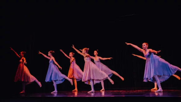 Die T&auml;nzerinnen und T&auml;nzer der Flow Studios lassen es auf der B&uuml;hne krachen. - &copy; Flow Studios