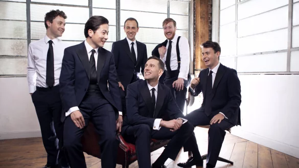 Das sechsk&ouml;pfige A-cappella-Ensemble "The King's Singers" aus Gro&szlig;britannien. - &copy; Frances Marshall