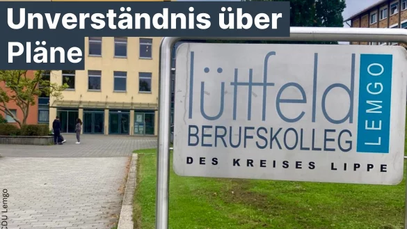 Mit diesem Kampagnen-Foto macht die Lemgoer CDU Front gegen eine Verlagerung wichtiger Disziplinen an den Standort Detmold der lippischen Berufskollegs. - &copy; CDU Lemgo