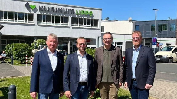 Die vier Bürgermeister Frank Meier, Borris Ortmeier, Markus Baier und Friso Veldink. - © Fotorechte: Markus Baier