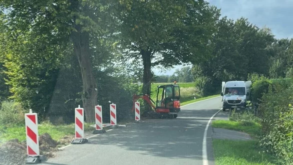Das Telekom-Kabel wurde repariert und in die Erde gelegt. - &copy; Frank Wilde