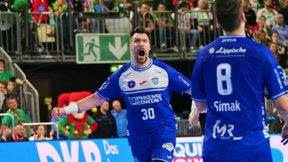 Gut gebr&uuml;llt, Gede. Ob Gedeon Guardiola auch beim HC Erlangen so lautstark den Ton angibt? Foto: J&ouml;rg Hagemann - &copy; J&ouml;rg Hagemann