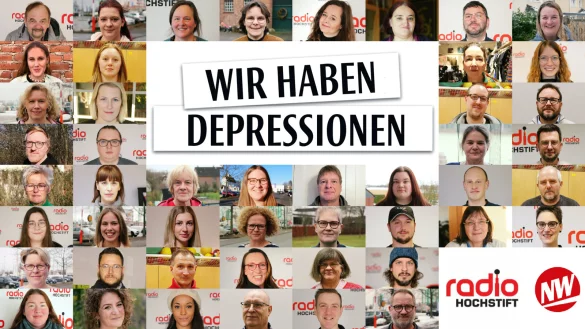 Die Collage war das Herzstück der gemeinsamen Aktion "Wir haben Depressionen" von Radio Hochstift und der "Neuen Westfälischen". 48 Menschen machten dabei mit. - © Neue Westfälische/Radio Hochstift