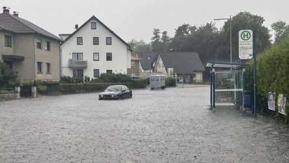 Besonders der Stadtteil Heepen war von dem Unwetter in Bielefeld stark betroffen. - &copy; privat