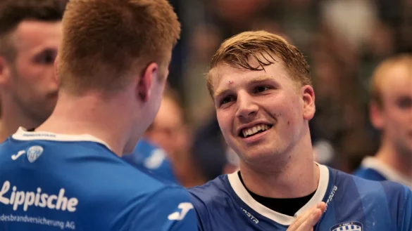 Lukas Hutecek (rechts) und Niels Versteijnen wollen auch dem SC Magdeburg das Leben schwer machen. - &copy; J&ouml;rg Hagemann