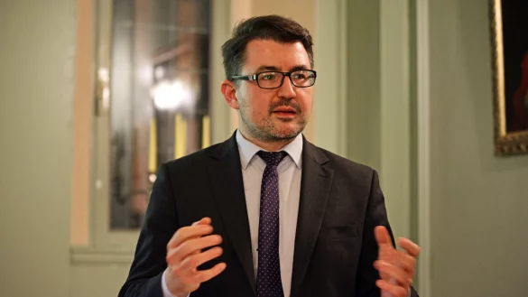 Gastredner und Mitglied des Bundestages Christian Sauter beim Dreik&ouml;nigstreffen der FDP in Lemgo. - &copy; Nicole Ellerbrake