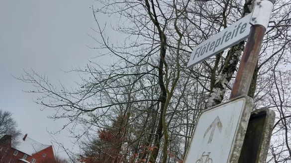 Die "Fl&ouml;tepfeife" in Blomberg. Der Name k&ouml;nnte von den Ger&auml;uschen der B&uuml;sche und B&auml;ume herr&uuml;hren. - &copy; Michaela Wei&szlig;e