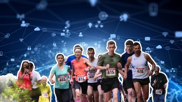 Mit dem entsprechenden digitalen Equipment ließe sich der Start beim Hörster Waldlauf live in alle Welt übertragen. - © Jörg Hagemann