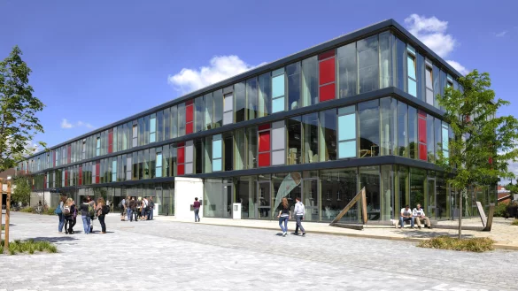 So pr&auml;sentiert sich die Detmolder Schule f&uuml;r Architektur und Innenarchitektur auf dem Campus der Technischen Hochschule Ostwestfalen-Lippe heute. - &copy; TH OWL