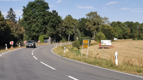 Die L 758 in Rote Kuhle: hier ereignete sich der Unfall mit der Katze. - © Sylvia Frevert