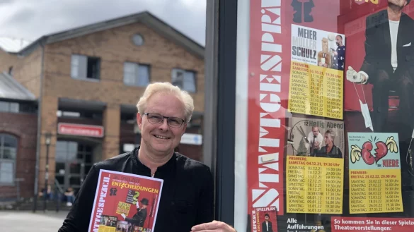 Frank Wiemann, der Kopf der Theatergruppe Stattgespr&auml;ch, freut sich auf die neue Saison und hofft auf bessere Zeiten. Vor allem im Publikums darf's nach seinem Geschmack gerne voller werden. - &copy; Till Brand