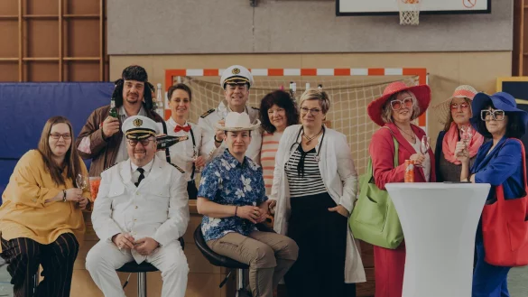 Die Teimeristen haben viel Spa&szlig; bei den Proben und freuen sich auf die Premiere. - &copy; Laura Stock