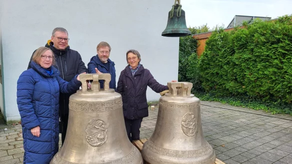 Im Oktober waren die neuen Glocken der Liebfrauenkirche noch auf dem Boden. - © Archivfoto: Freya Köhring