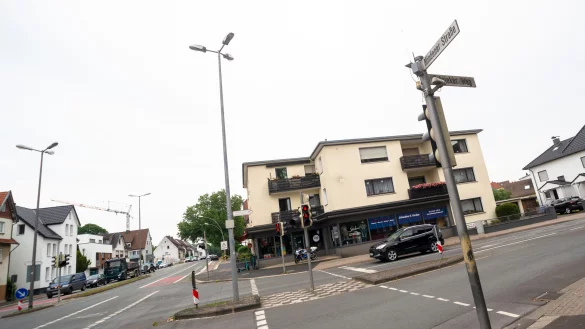 Am Ortsieker Weg, Ecke Mindener Stra&szlig;e, in Herford begann die Verfolgungsjagd, die sp&auml;ter mit mehr als 30 Sch&uuml;ssen der Polizei auf Fluchtfahrzeug und Fahrer in Bad Salzuflen endete. - &copy; Ralf Bittner