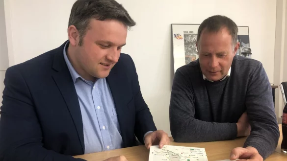 Die beiden Christdemokraten sehen einen Nationalpark Egge &auml;u&szlig;erst kritisch: Kreisvorsitzender Lars-Wilhelm Brakhage (links) und der Landtagsabgeordnete Klaus Hansen. - &copy; Martin Hostert