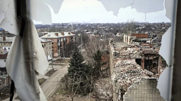 Die ukrainische Stadt Bachmut ist zu einem der zentralen Symbole f&uuml;r die massiven Zerst&ouml;rungen durch den russischen Angriffskrieg geworden. - &copy; dpa