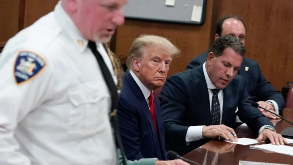 Der ehemalige US-Pr&auml;sident Donald Trump im Gerichtsaal in Manhattan. - &copy; AFP or licensors