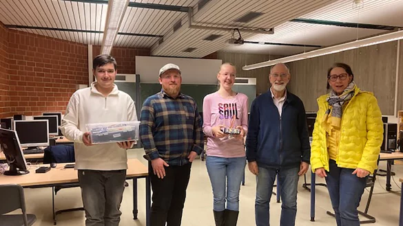 Pr&auml;sentieren die Ergebnisse: Eduard Vlase, Jakob Bergmann, Annika Gerbes, J&ouml;rn Thielking und Astrid Illers (von links). - &copy; B&uuml;rgerstiftung Detmold