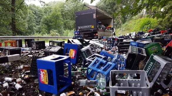 Hunderte Kisten Landen auf der Stra&szlig;e - &copy; David Schellenberg
