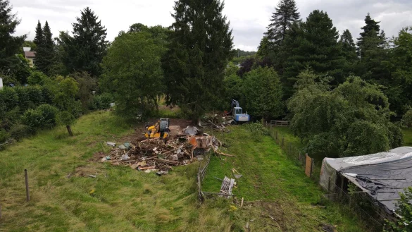 Die Stadt hat die Baracken in der Schrebergartensiedlung am Ostring abrei&szlig;en lassen. - &copy; Stadt Blomberg