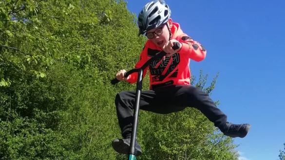 Kim Vork&ouml;per bei seinem liebsten Hobby. Gerne w&uuml;rde er das auch in Rischenau aus&uuml;ben k&ouml;nnen. Daf&uuml;r legt er sich ins Zeug.&nbsp; - &copy; Vork&ouml;per