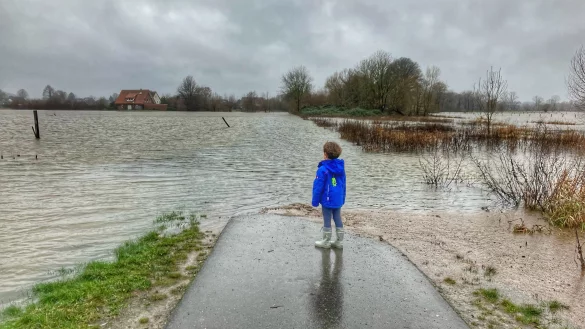 Hochwasserlage im Norden von OWL im Jahr 2023. - © Katharina Eisele