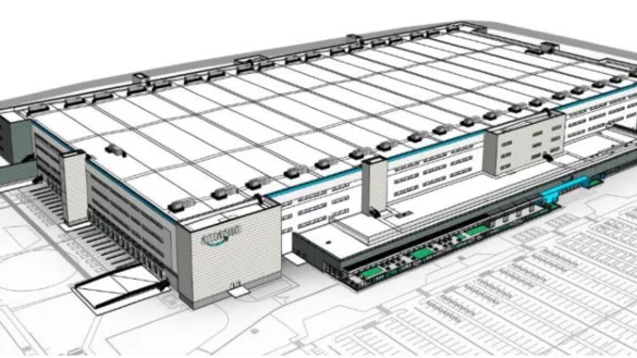 So k&ouml;nnte das Logistikzentrum sp&auml;ter aussehen. - &copy; Amazon
