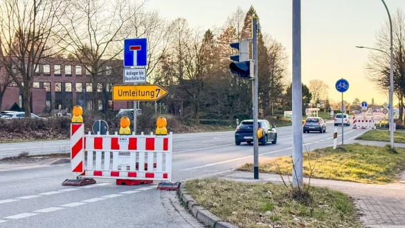 Die Sperrung der Bielefelder Straße in Detmold wird am Montag aufgehoben. - © Archivfoto: Raphael Bartling