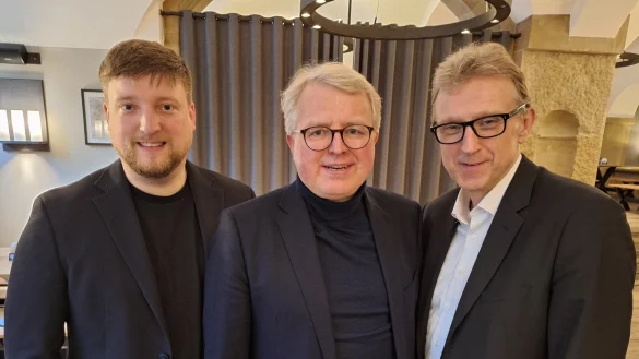 Jens Teutrine (v.l.), Frank Schäffler und Gregor vom Braucke wollen für die FDP aus OWL in den Bundestag. - © Ingo Kalischek