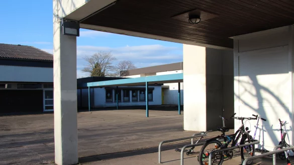 So sehen die Strahler aus, die seit eineinhalb Wochen unter anderem im Bereich der Fahrradst&auml;nder an der Grundschule in der Senne h&auml;ngen. - &copy; Nadine Uphoff