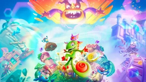 Yooka und Laylee stürzen sich in ein neues Abenteuer im Remake von "Yooka-Replaylee". - © Playtonic Games