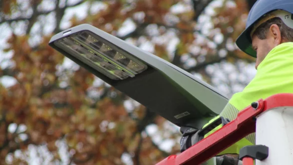 Es wird gebaut: in den Barntruper Ortsteilen Selbeck und Sommersell wird derzeit die Stra&szlig;enbeleuchtung auf LED-Lampen umger&uuml;stet. - &copy; Sylvia Frevert(LZ)