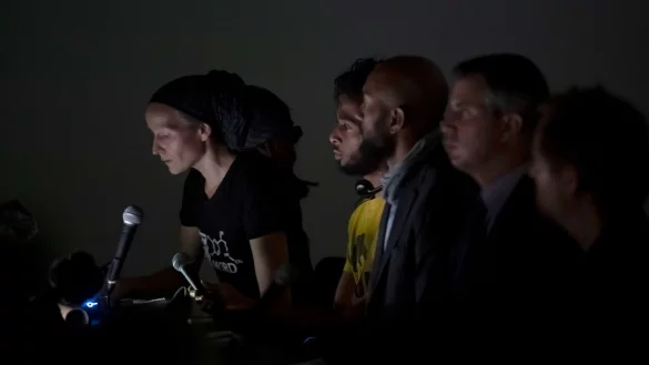 Pressekonferenz der Initiative in Gedenken an Oury Jalloh - &copy; Foto: Paul Zinken/dpa