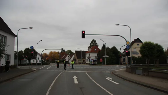 F&uuml;r 3D-Scanner-Aufnahmen wird die Kreuzung Leopold-/Richard-Wagner-Stra&szlig;e gesperrt. - &copy; Katrin Kantelberg