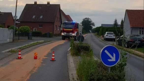 Etwa zwei Kilometer zog sich die &Ouml;lspur durch Hagen. - &copy; Feuerwehr Lage