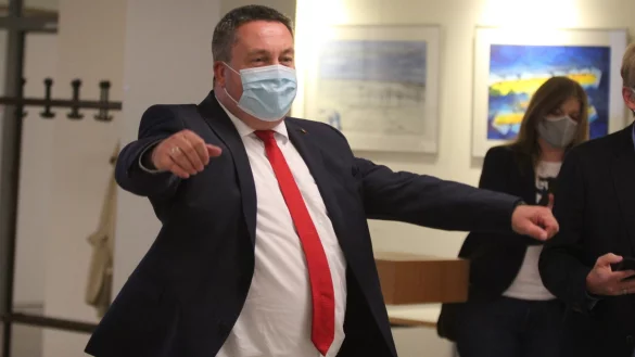 So sieht ein Sieger aus: Dr. Axel Lehmann konnte sich klar in der Stichwahl durchsetzen. Die SPD ist zufrieden. - &copy; Dirk Baldus