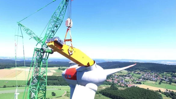 Der Bau von Windkraftanlagen ist umstritten. Die Stadtwerke Bielefeld und die Gemeinde Leopoldshöhe wollen den Ausbau vorantreiben. Fotorechte: Stadtwerke Bielefeld - © Archifoto: pr/Stefan Kampmeier
