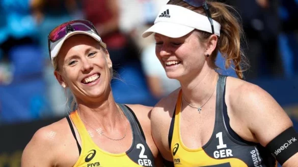 Karla Borger und Julia Sude (r) wollten auf einen Start beim World-Tour-Turnier in Katar verzichten. - &copy; Foto: Christian Charisius/dpa