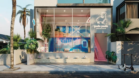 So sieht das noch geschlossene Restaurant &bdquo;Pudu Pudu" in Venice Beach aus. - &copy; Oetker-Gruppe