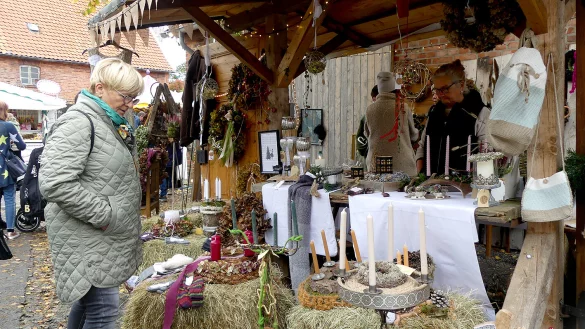 Auf dem Martini-Markt in Elbrinxen gibt es allerhand Kunstwerk zu entdecken. - © Archivfoto: Rudi Rudolph