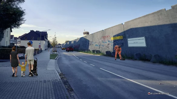 Die Gefahren von Starkregen und Hochwasser nehmen durch den Klimawandel mehr und mehr zu. K&ouml;nnten in Zukunft Wasserschutzmauern entlang Bega und Werre dabei helfen, die Anwohner zu sch&uuml;tzen? - &copy; Montage: Bildakrobat/Merten Kunisch