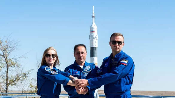 Filmdreh im Weltall - &copy; Foto: Andrey Shelepin/Roscosmos/dpa