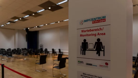 So sieht es im Impfzentrum Lippe aus. - &copy; Jannik Stodiek