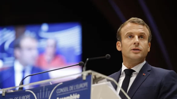 Frankreichs Pr&auml;sident Macron - &copy; Foto: Jean-Francois Badias/AP/dpa