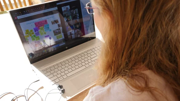 Die Teilnahme an der Zukunftskonferenz war Detmoldern digital m&ouml;glich. Neben der Videokonferenz-Software Zoom wurden die Murals (virtuelle Pinnw&auml;nde) verwendet. Der schriftliche Austausch lief &uuml;ber den Dienst Slack. - &copy; Jost Wolf