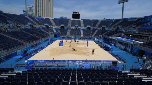 Beachvolleyball-Stadion - &copy; Foto: Mike Egerton/PA Wire/dpa