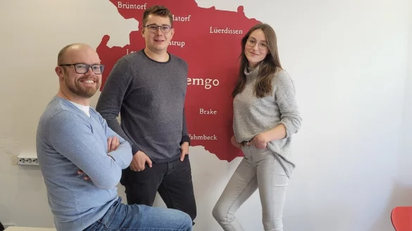 Felix Rullmann, Torsten Rauch und Lena Obermann f&uuml;hren die Kreis-Jusos als Trio an. - &copy; Katrin Kantelberg