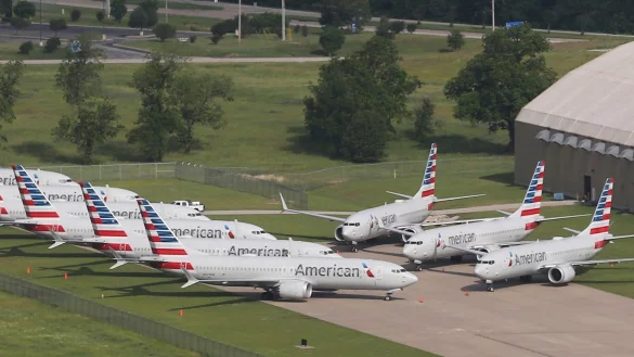 Boeing-Maschinen von American Airlines - &copy; Foto: Tom Gilbert/Tulsa World/dpa